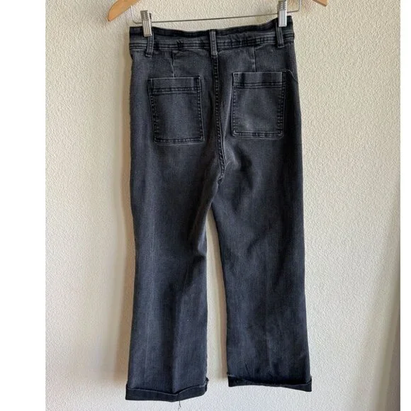 High Rise Stretch Straight Leg Cropped Jeans - Picture 2 of 4